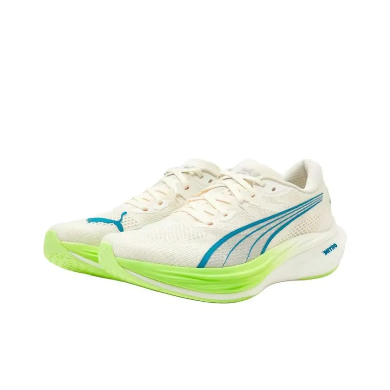 PUMA Deviate NITRO 3 Anti Slip Wear Resistant Low Top Casual Running Shoes Men's White-2