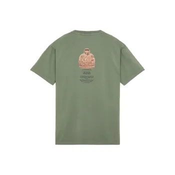 STONE ISLAND Logo Printed Crewneck T Shirt
