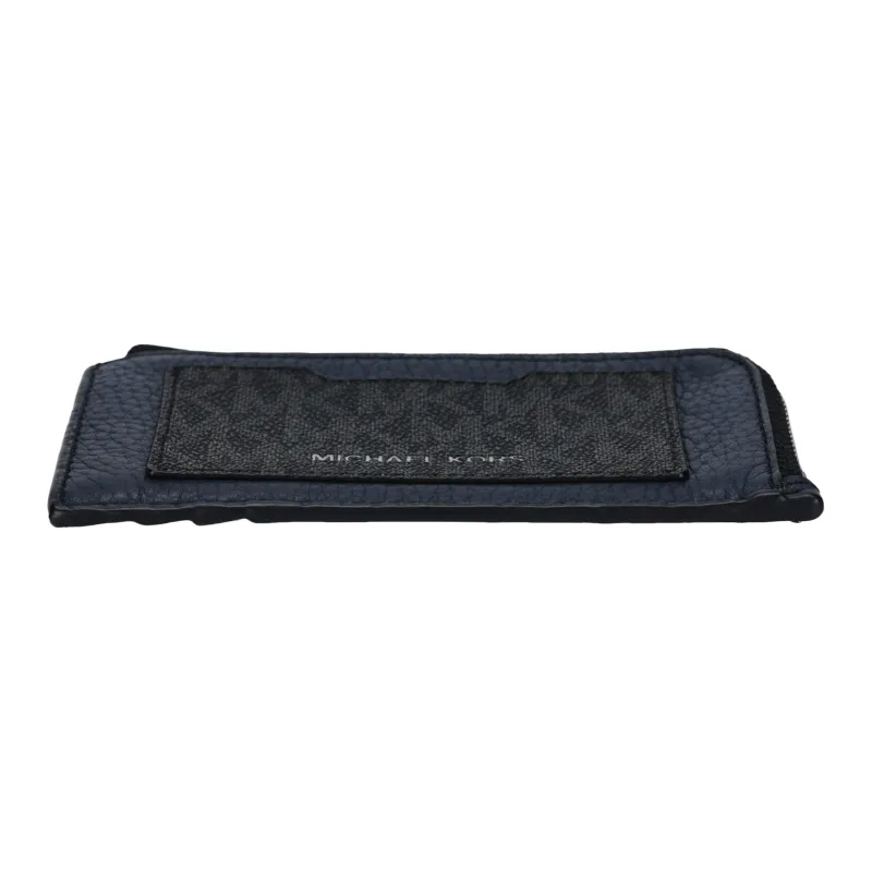 MICHAEL KORS MK Cooper Leather Wallet Medium Size Men's Navy Blue & Black-3