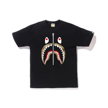 A BATHING APE Splinter Camo Shark Tee