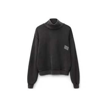 Alexander Wang Sweatshirts Unisex Acid Washed Black