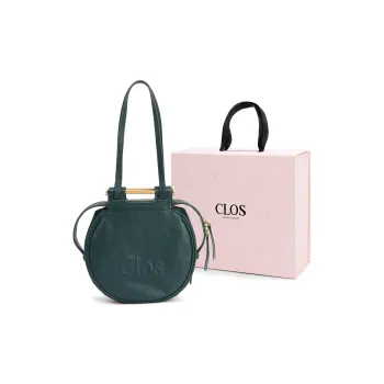 Clos Calfskin Shoulder Bag Medium Size Women's Brown/Apricot/Black/Jasper