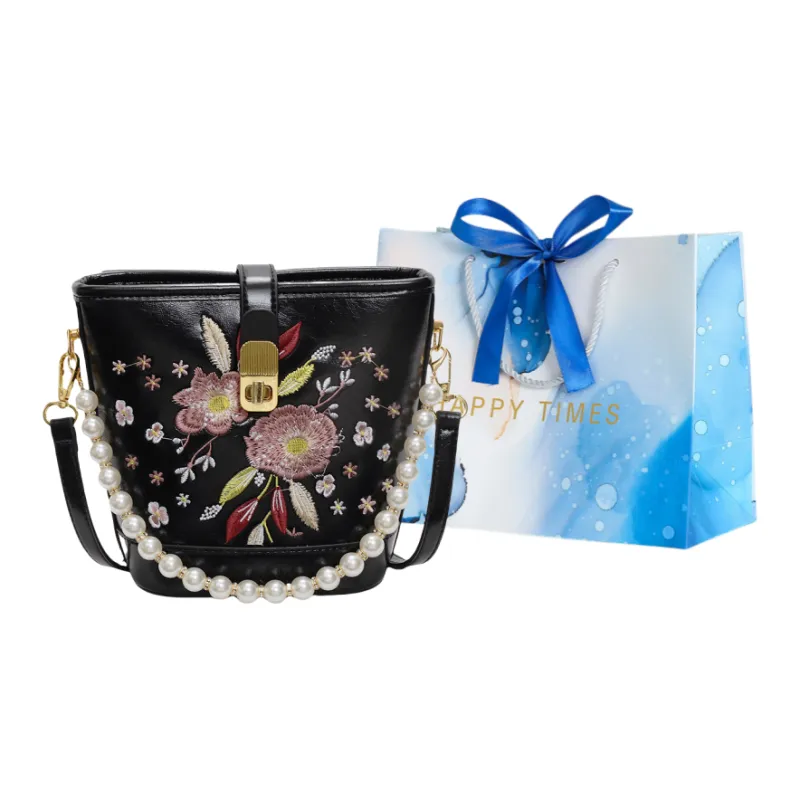 ROUNDOT PU Crossbody One Shoulder Handbags Women's Ecru Black/Pink/Burgundy-7