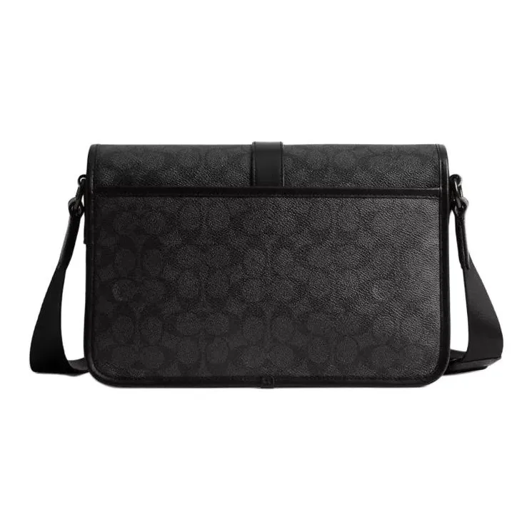 COACH League Canvas Messenger Bag, Crossbody Bag, Shoulder Bag Tubas Men's Black-2