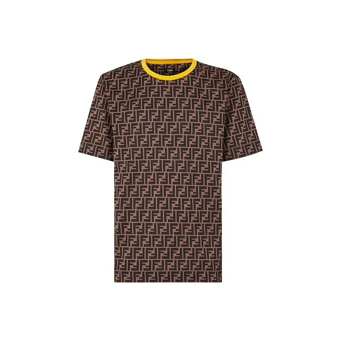 FENDI T-Shirts Men Brown - POIZON 