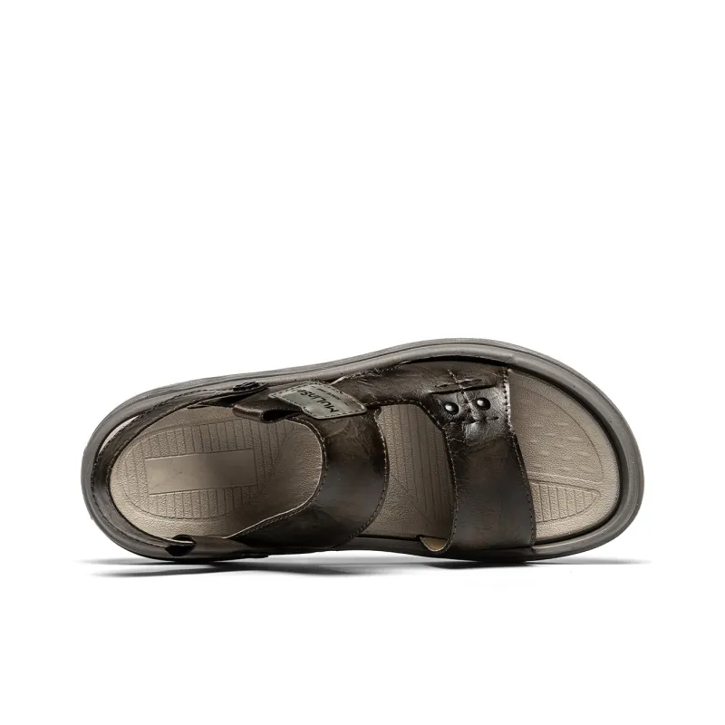 Mulinsen Beach Sandals Men Black/Khaki/Dark Brown-10