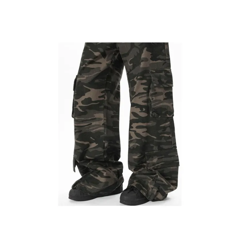 Vine Color Cargo Pants Unisex Camouflage-6