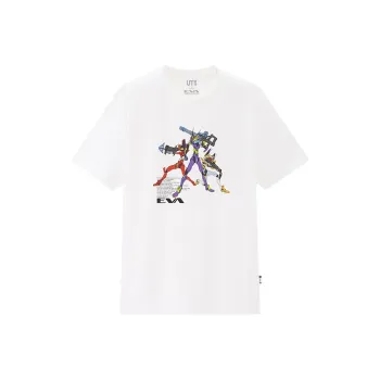 UNIQLO Crew Neck Fitted Straight Short Sleeved T Shirt Unisex White
