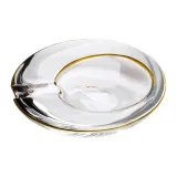 Large Ashtray 18cm-Gold Tracing Edge Transparent
