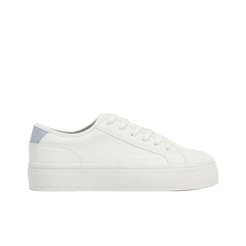 ZARA Low Top Skateboard Shoes Women's White-1