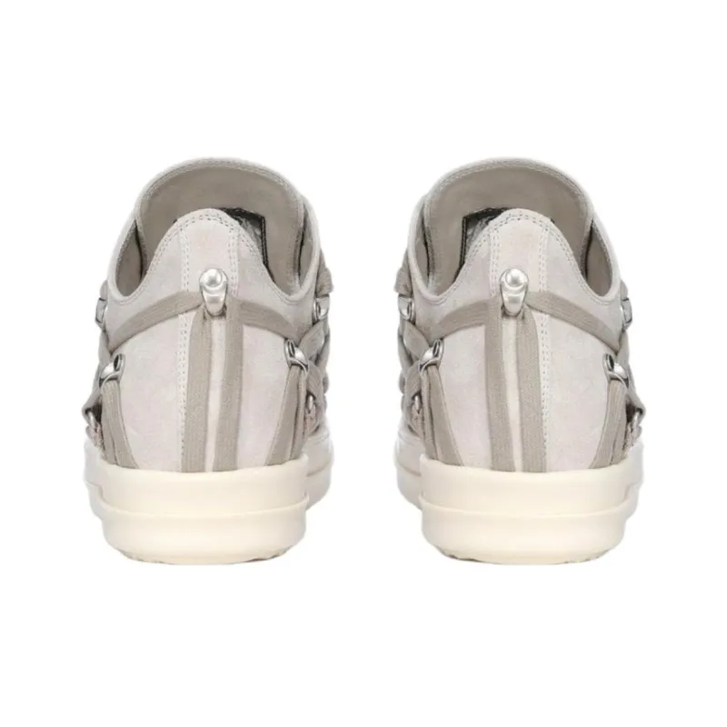 RICK OWENS/RO Mega Low Top Skateboard Shoes Women's Light Gray-3