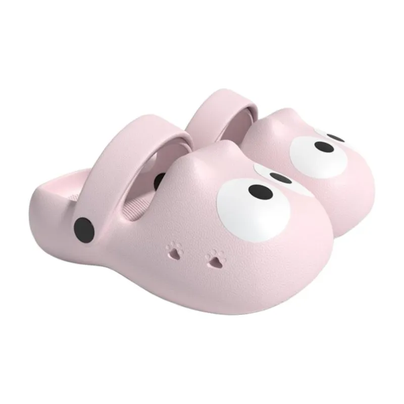Yamada Hyakuju Closed Toe Slippers Black, White Pink-11