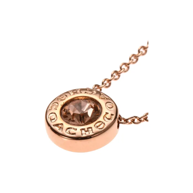 COACH Rhodium Plated Necklaces Women's Gold-2