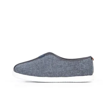 Bian Fumao Handcrafted Multi Layer Sole Traditional Beijing Cloth Shoes Casual Shoes Men's Gray