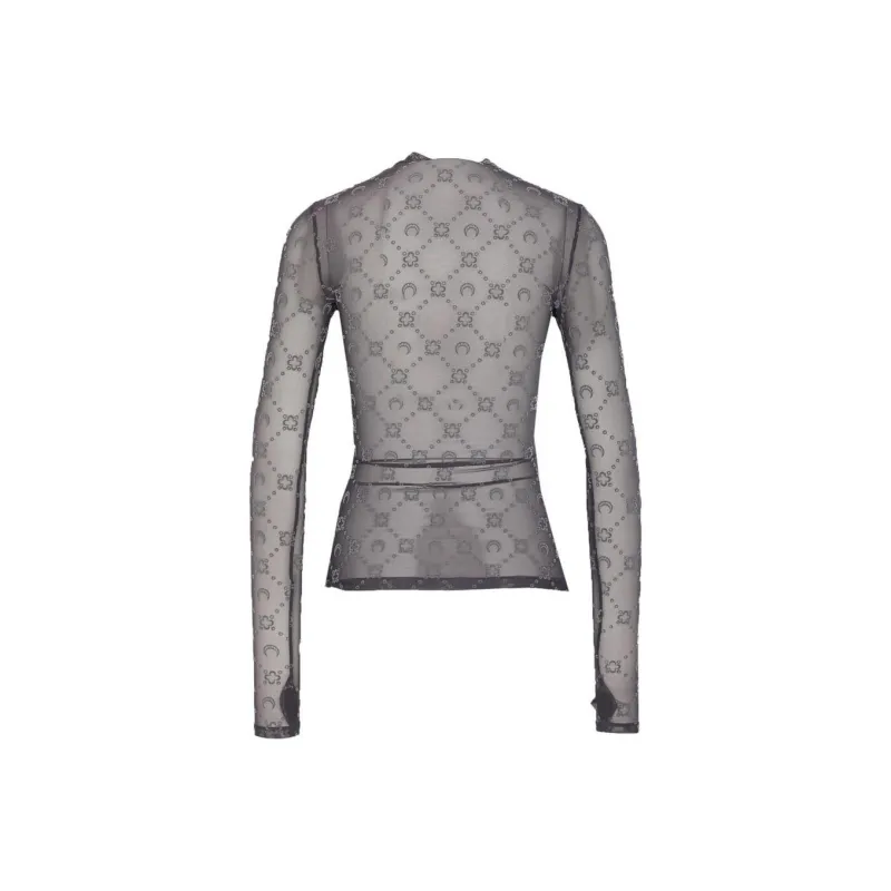 Marine Serre Second Skin Semi Sheer Top-1