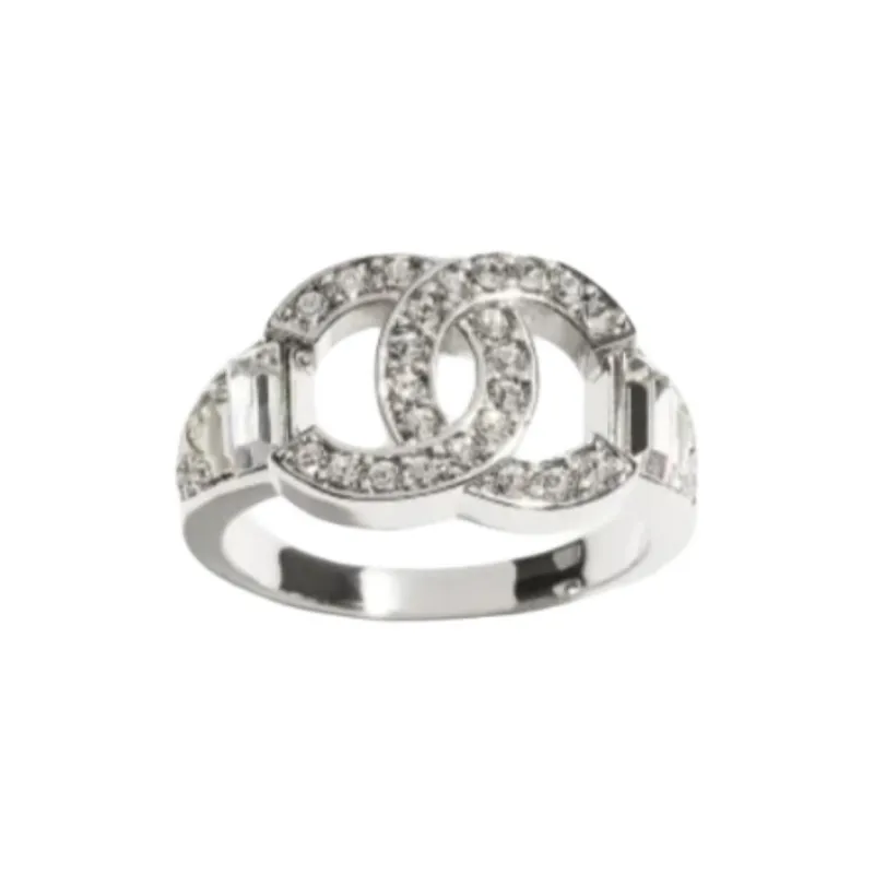 CHANEL Metal Rings Unisex Silver-0
