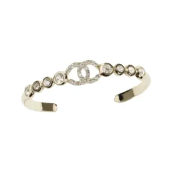 CHANEL Metal Bangles Unisex Gold