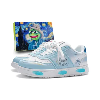 Pepe The Frog Anti Slip And Wear Resistant Balance Height Increasing Coverage Low Top Skateboard Shoes Unisex