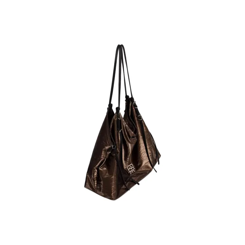 Kikawa Card Fabric Tote Bag, Shopping Bag, Shoulder Bag Medium Size Women's Gold-2
