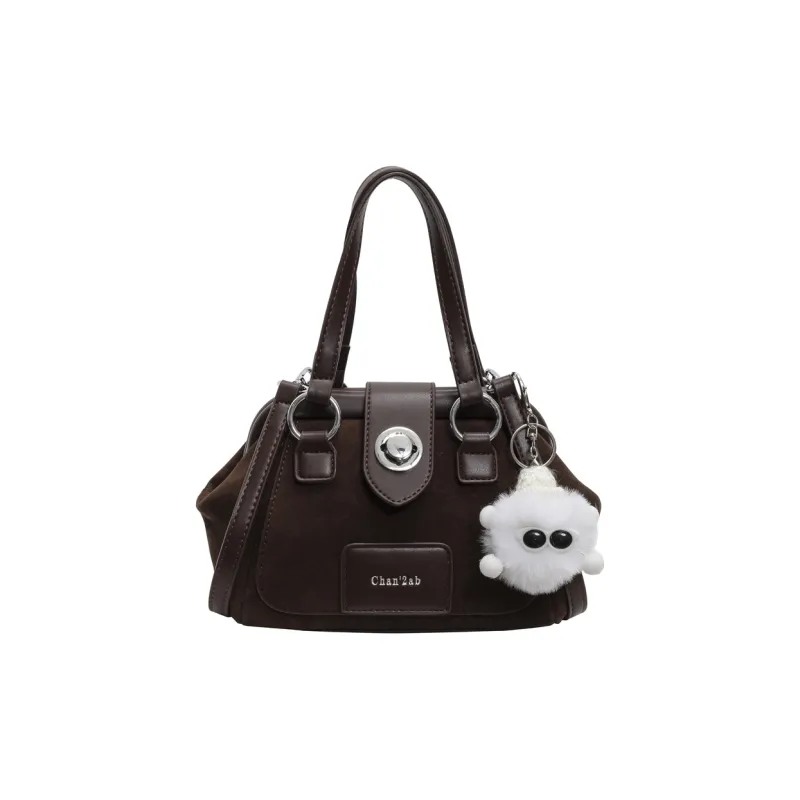 BGAY Suede Crossbody Handbag Regular Women's Coffee/Black/White/Dark Brown-3
