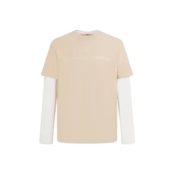 23R+ Straight Long Sleeved T Shirt Men's Apricot