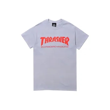 Thrasher T Shirt US Version Unisex Gray Red
