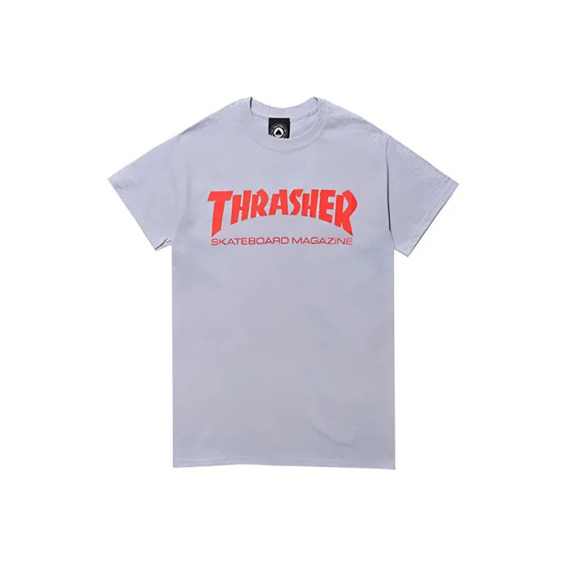 Thrasher T-Shirt US Version Unisex Gray Red-0