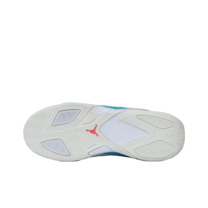 Jordan Heir Collection Anti Slip Wear Resistant Low Top Basketball Shoes Men's White Yellow Blue-4