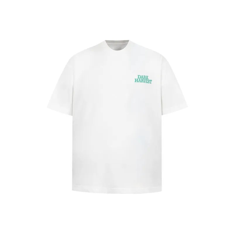 Regular Fashion Versatile T Shirt Unisex Pure White Color-3