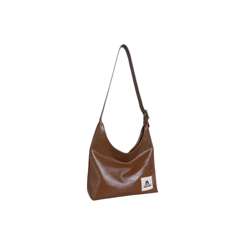 Kikawa Card Synthetic Leather Tote Bag, Shopping Bag, Crossbody Bag, Shoulder Bag Medium Size Women's Licorice Brown-1