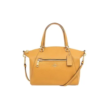 COACH Prairie Refined Pebble Leather Dumpling Bag, Shoulder Bag, Crossbody Bag Large Size Women's Bright Orange, Candy