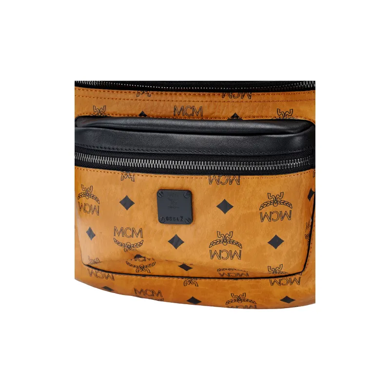 MCM Fursten Visetos Leather Fanny Pack Men's Brown-4