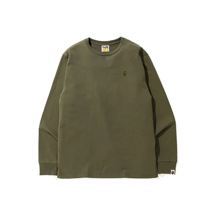 Bape A BATHING APE Head One Point L/S Tee-6