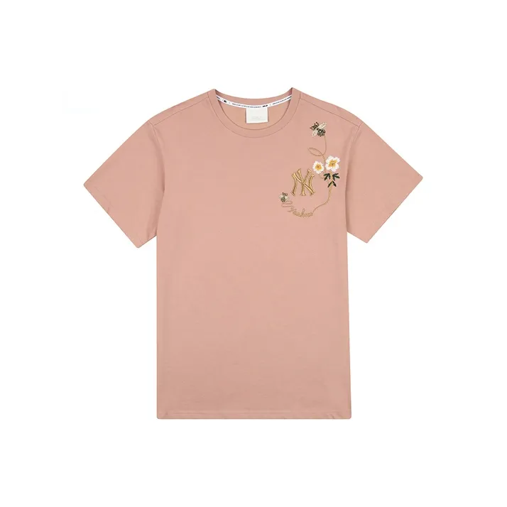 MLB New York Yankees T Shirt Unisex Pink-0