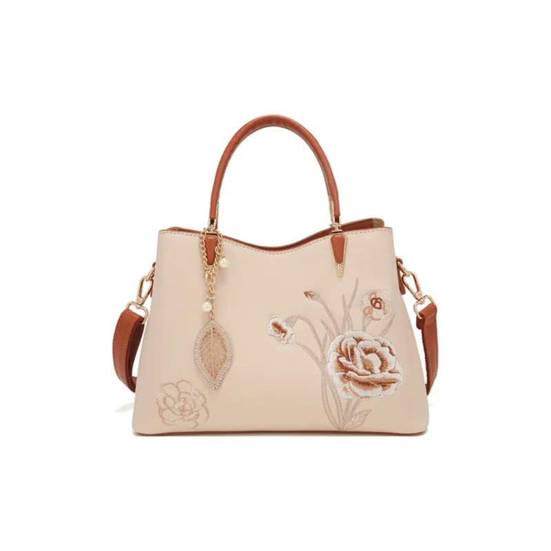 PAYOT PU One Shoulder Handbags Regular Women's Ecru/Apricot-5