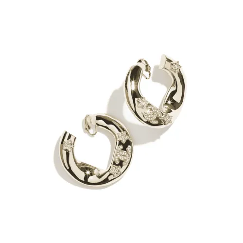 CHANEL Metal Clip On Earrings Women's Gold