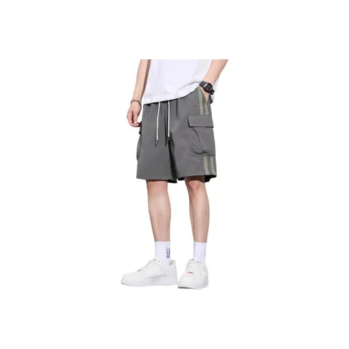 Warrior Huichao Riding The Wind Collection Cargo Shorts Unisex Gray