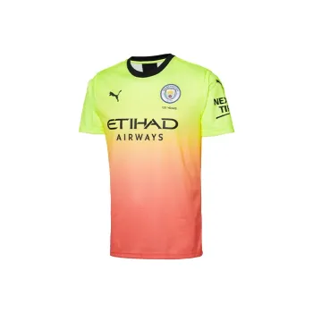 PUMA Manchester City T Shirts Men Pink Yellow