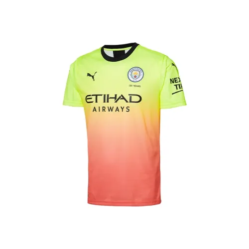 PUMA Manchester City T Shirts Men Pink Yellow