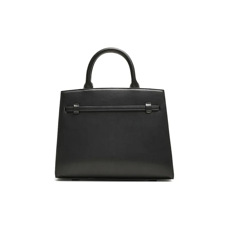 Tata Artificial Leather Handbag Medium Size Women's Black/Apricot-2