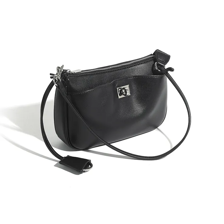 Vigno Synthetic Leather Shoulder Bag Crossbody Bag Regular Women's Black-8