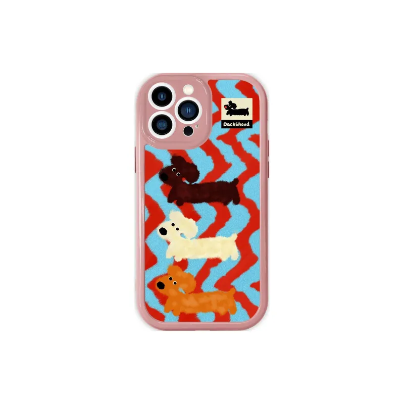 Sopi TPU Material 2 in 1 Cream Case Puppy Phone Cases Compatible With IPhone 16/15 Pro Max/Apple 13/14 Pro/Max-5