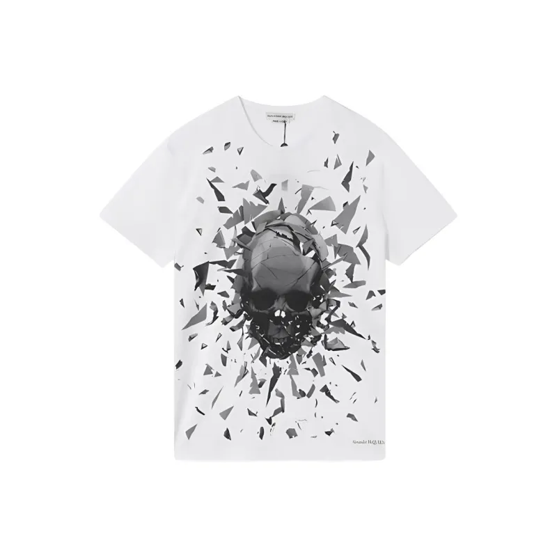 Alexander McQueen T Shirts Men White-0