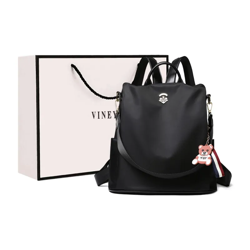 VINEY Oxford Backpack Regular Women's Extreme Night Black-0