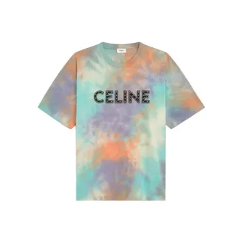 CELINE Loose Cotton T Shirt With Studs