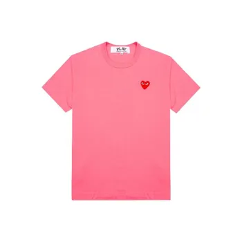 Comme Des Garcons Play Pastelle Red Emblem T shirt