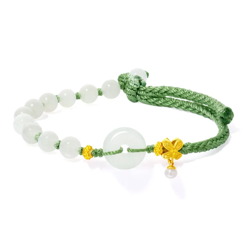 Branded Jewelry Hetian Jade Bracelets Pale Greenish White Jade Women's-0