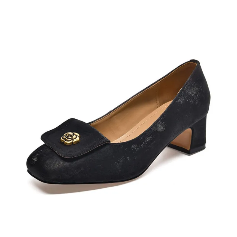 Devanro Chunky Heel High Heels 5cm Women's-0