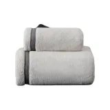 Pearl Shell White[Combo Set Anti-Shrink Ore Version]1 Towel 1 Bath Towels