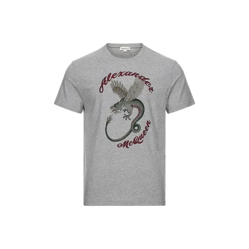 Alexander McQueen T Shirts Men Gray